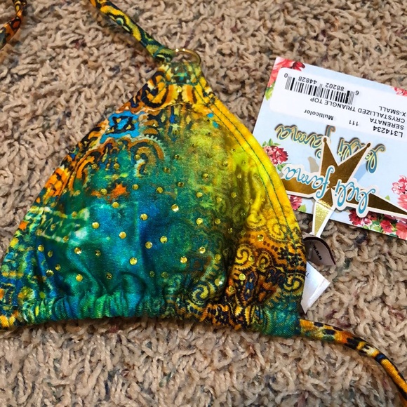 Luli Fama Serenata rhinestone triangle bikini top - Picture 4 of 6